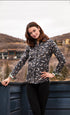 Dizzy-Lizzie Cape Cod Leopard Camo Print tunic featuring a stylish leopard and camouflage pattern on lightweight fabric