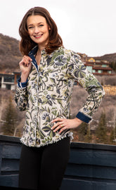 Dizzy-Lizzie Cape Cod Tunic in neutral tapestry print, cotton linen fabric, featuring a relaxed fit and casual style.