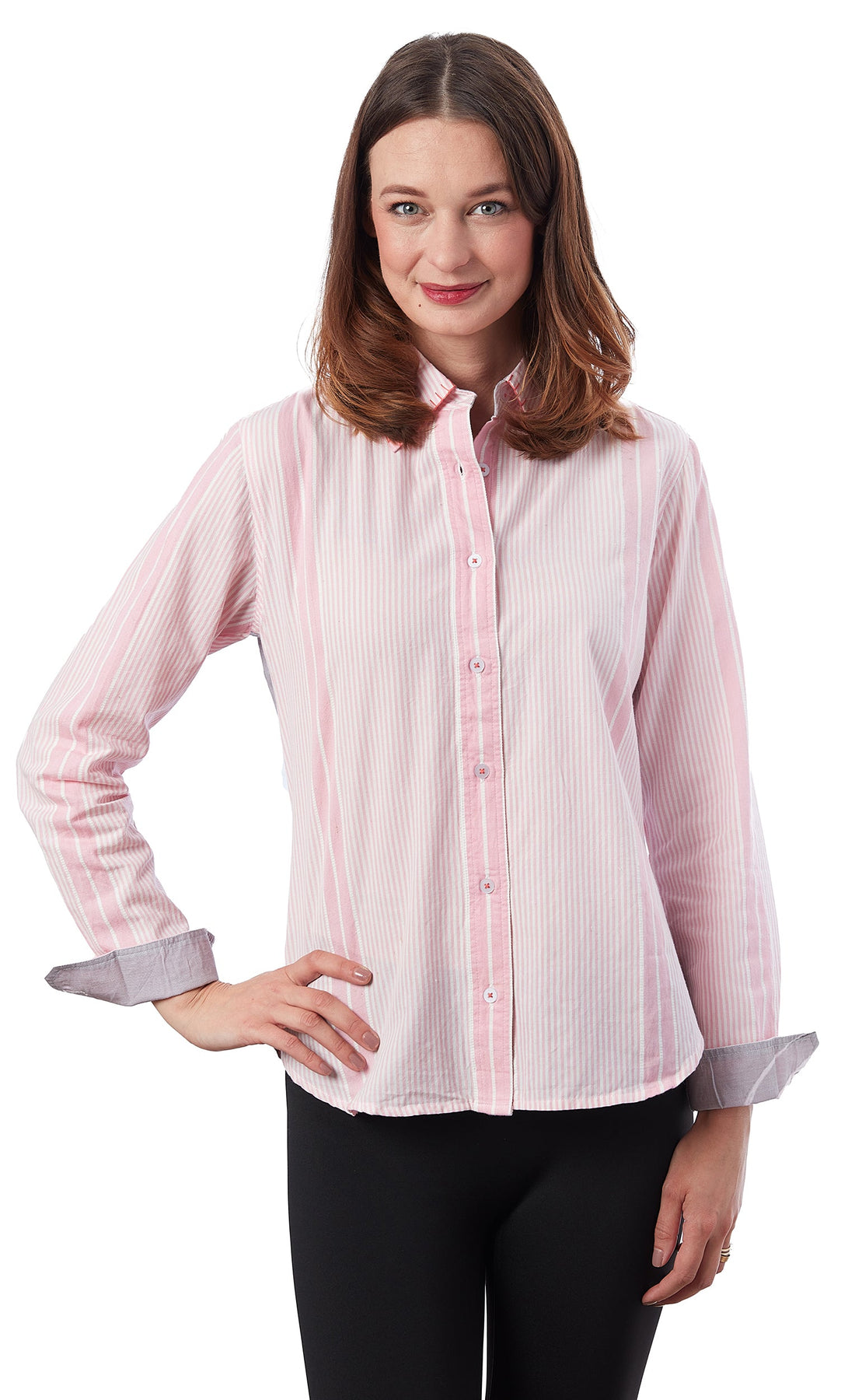 Dizzy-Lizzie Chesapeake Hi-Lo Tunic with martini print, lightweight fabric, and relaxed fit, shown in XS size.