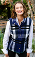 Deep purple Rosey Vest by Dizzy-Lizzie, featuring a stylish sleeveless design with a soft, textured fabric.
