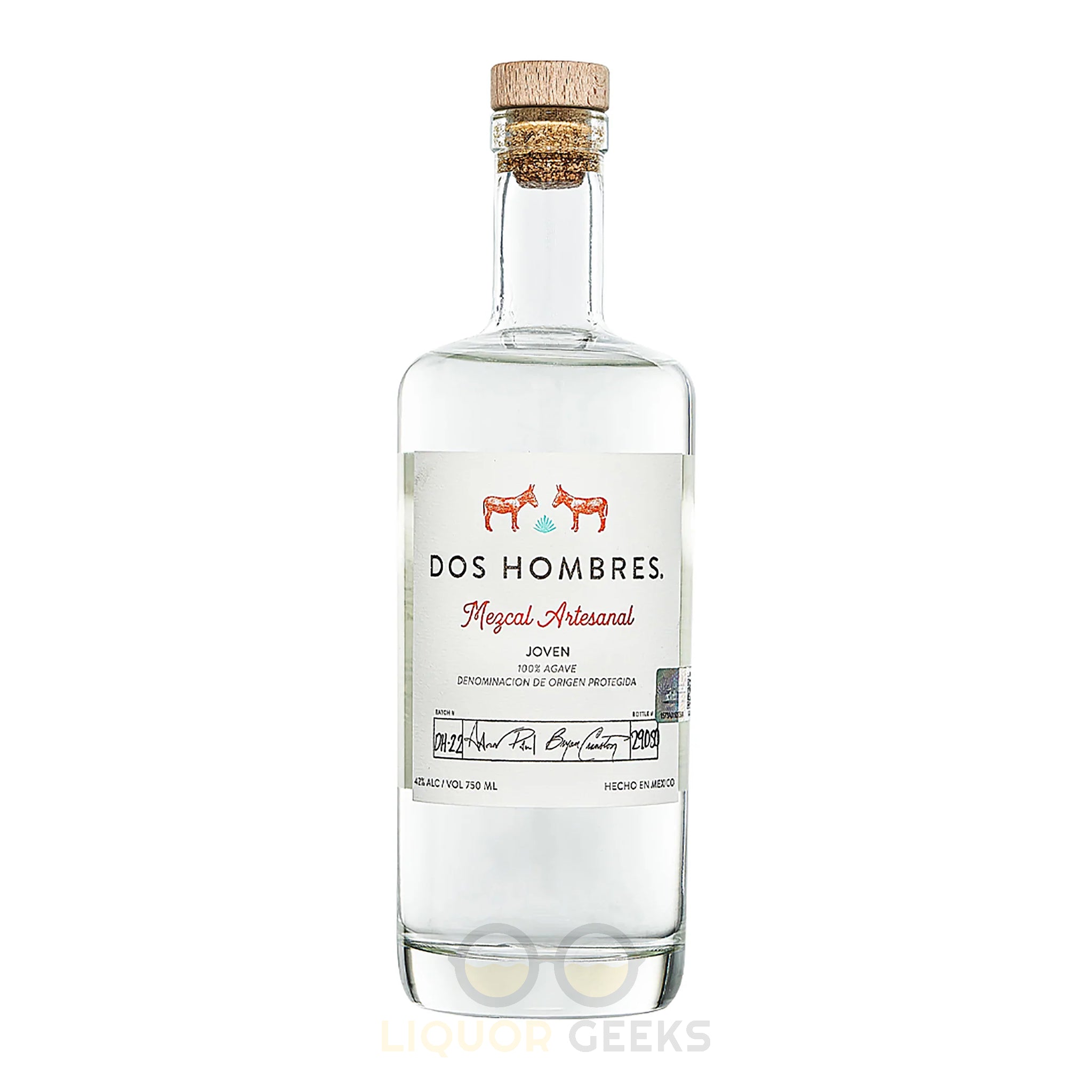 Dos Hombres Mezcal Artesanal Joven Espadin
