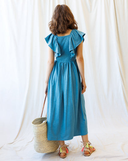 Downeast Sol Mate dress featuring a relaxed fit, floral pattern, and lightweight fabric, perfect for casual or summer wear.