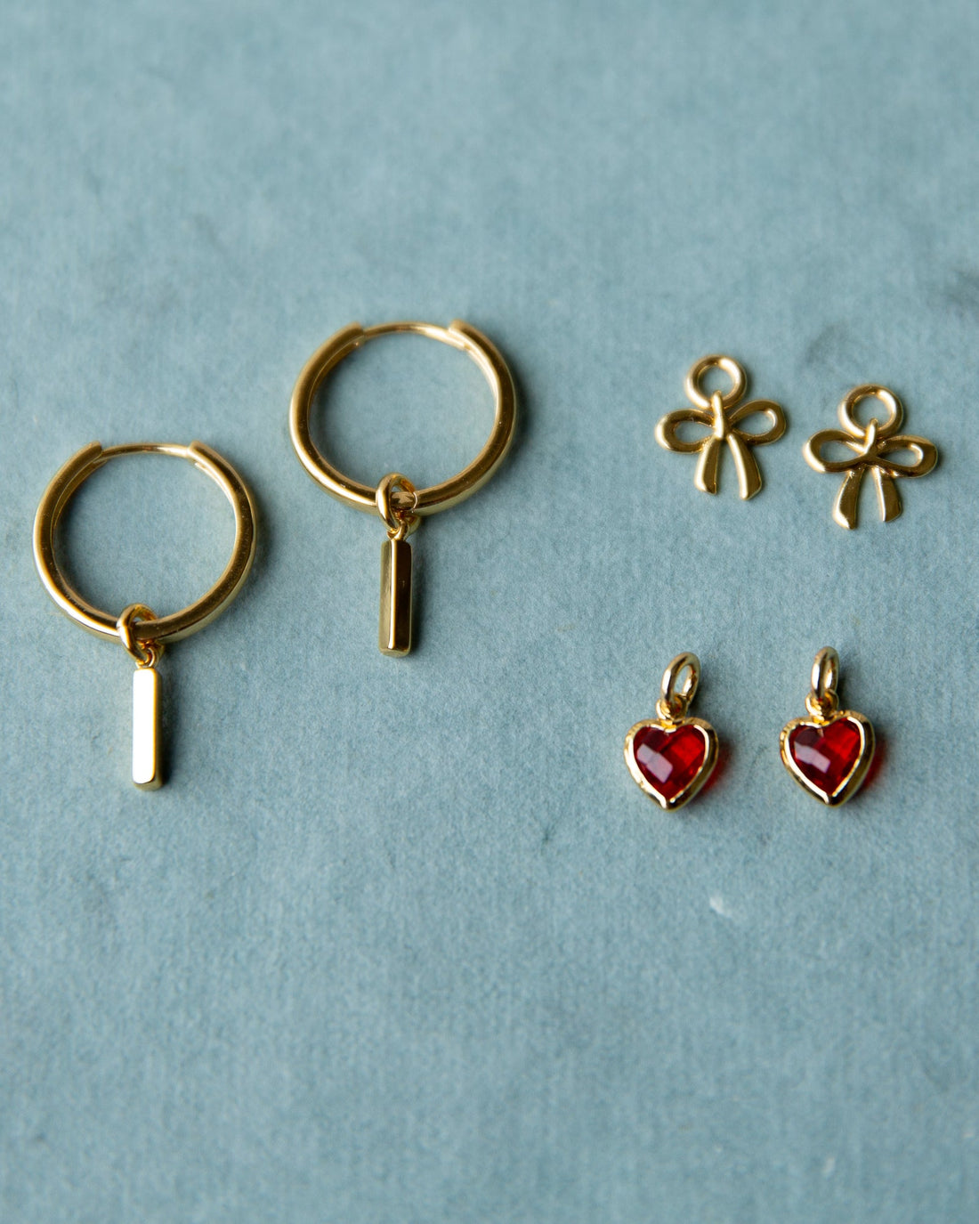 Downeast summer mix and match earrings set featuring various stylish earring styles on a white background.