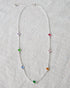 Silver Pop of Color Necklace by Downeast featuring vibrant, colorful beads on a sleek silver chain.
