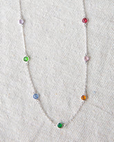 Silver Pop of Color Necklace by Downeast featuring a vibrant, eye-catching pendant on a sleek silver chain.