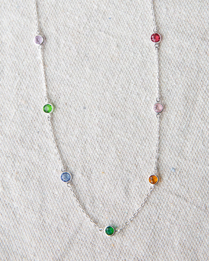 Silver Pop of Color Necklace by Downeast featuring a vibrant, eye-catching pendant on a sleek silver chain.