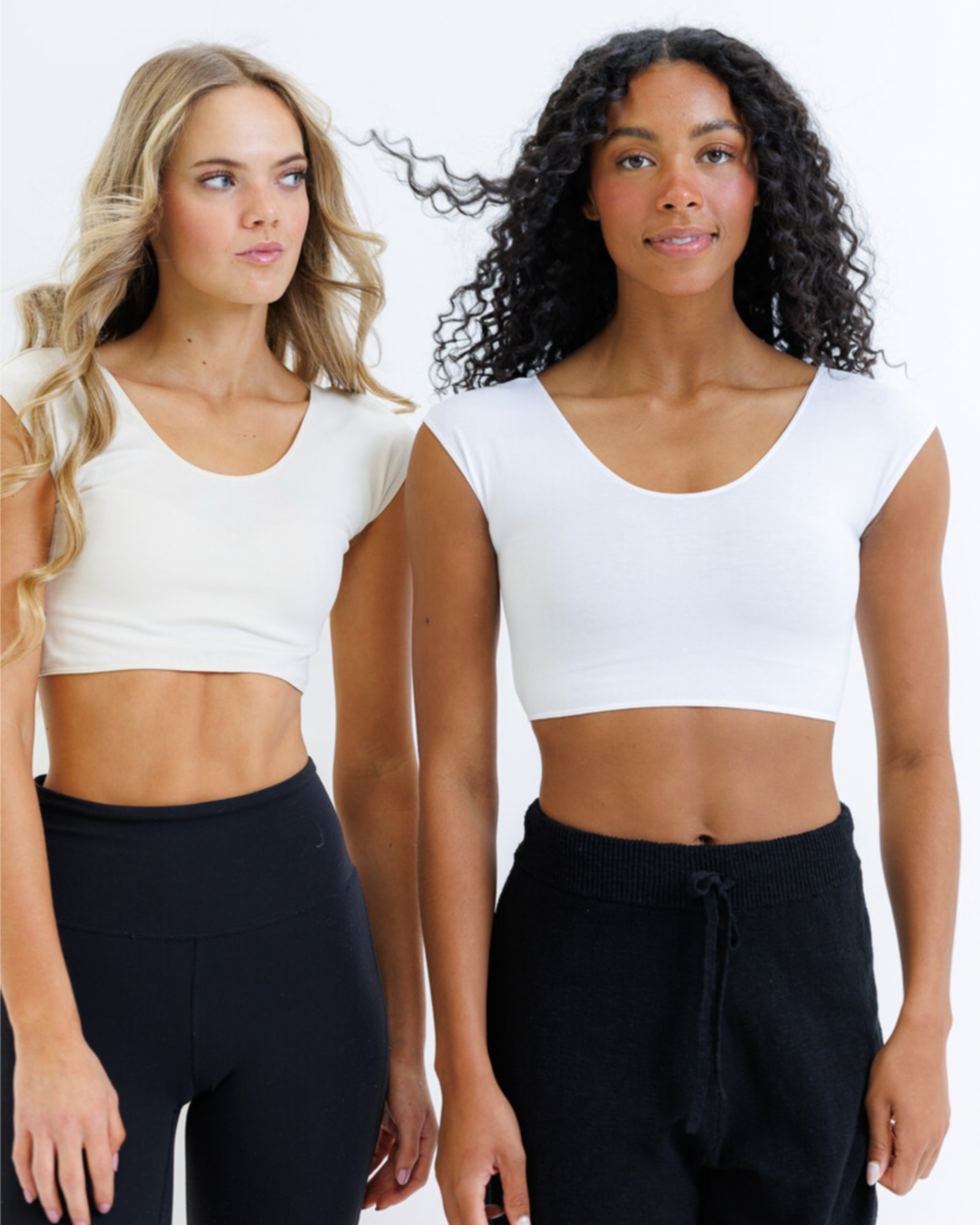 Downeast Demi Tee in soft fabric, front view showing classic crew neck and relaxed fit, perfect casual style.