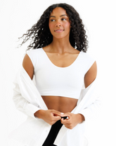 Downeast Demi Tee in soft fabric, featuring a relaxed fit and classic crew neckline, shown in a neutral color.