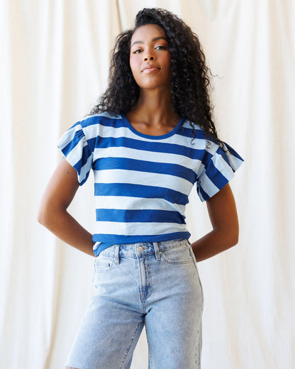 Downeast Charisma Tee, a stylish casual tops shirt in soft fabric with a relaxed fit, shown in a natural pose.