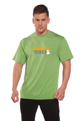 Mens Spooky Vibes bamboo viscose organic cotton printed short sleeve T-shirt with spooky design, by Spun Bamboo.
