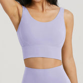 BLACKOUT BARBELL Omni Bra in periwinkle color, featuring soft fabric, supportive design, and stylish fit for everyday wear.