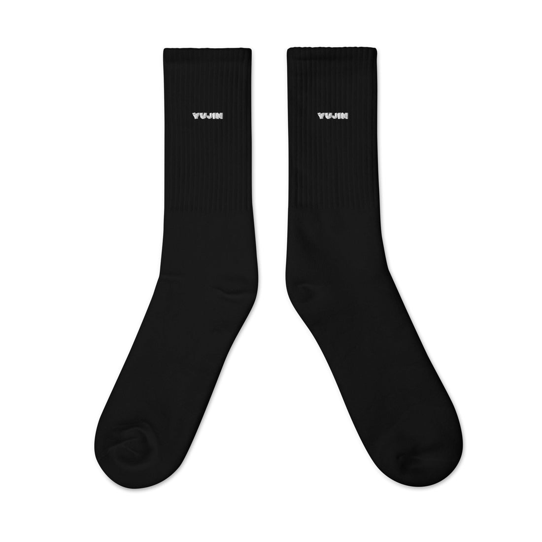 Yūjin Clothing Boo Cat Socks featuring playful black and white cat design on comfortable, stylish sock.