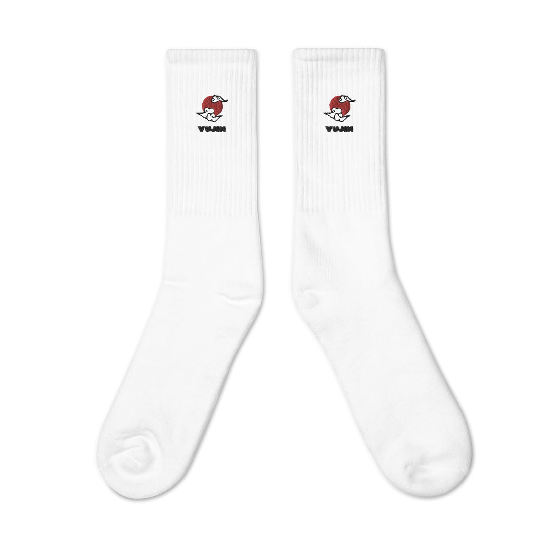 Yūjin Clothing Japanese Clouds socks featuring a traditional cloud pattern in white and blue, made from soft, comfortable fabric.