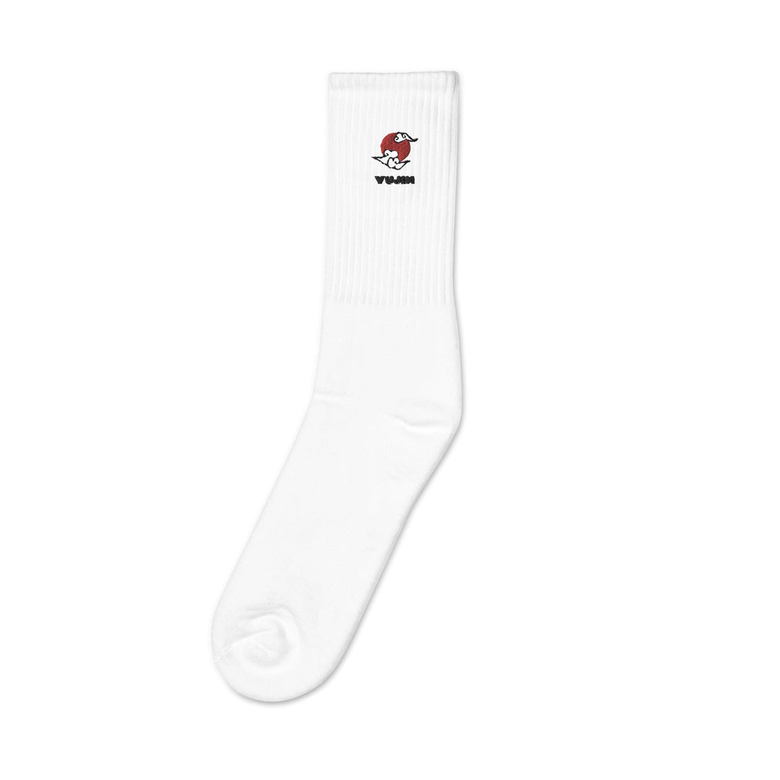 Yūjin Clothing Japanese Clouds socks featuring traditional cloud patterns in blue and white, ankle-length casual sock design.