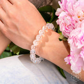 Conscious Items Emotional Ice Bath bracelet featuring clear ice quartz stones on a delicate chain.