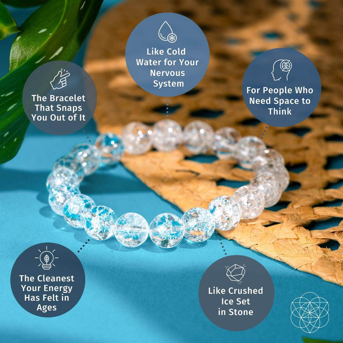 Conscious Items Emotional Ice Bath bracelet featuring a clear quartz stone on a delicate silver chain.