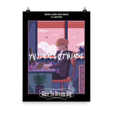 Yūjin Clothing Dream Big poster featuring inspiring typography on a neutral background, ideal for wall decor and motivational art