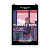 Yūjin Clothing Dream Big poster featuring inspiring typography on a white background for wall decor and motivational art.