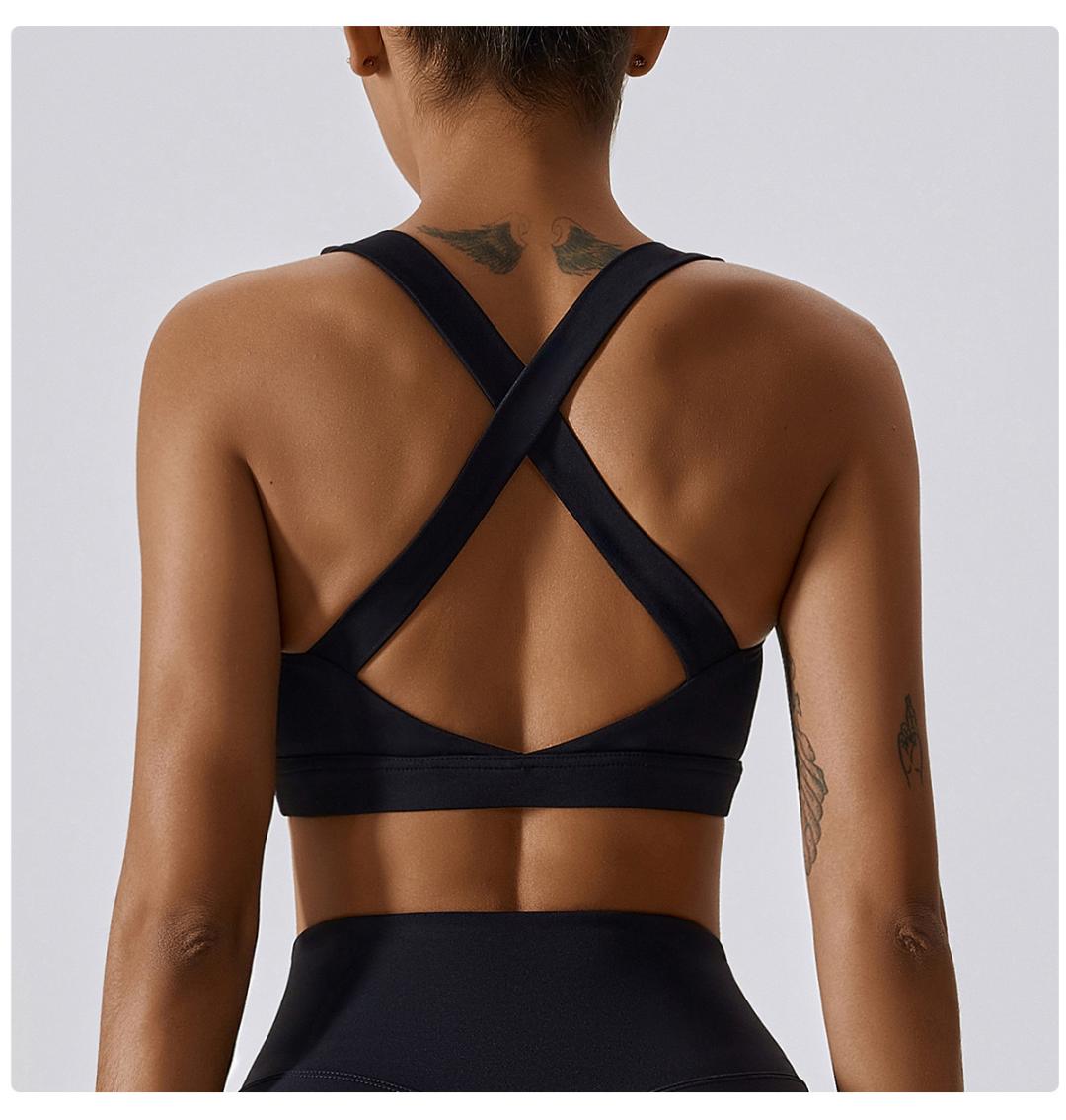 Blackout Barbell Haven Bra featuring supportive design with adjustable straps and soft fabric for comfortable wear