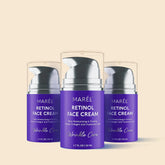 Maree Retinol Lifting & Firming Face Cream jar with cream inside, designed for anti-aging and skin tightening.