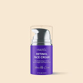 Maree Retinol Lifting & Firming Face Cream jar showing creamy texture and elegant packaging on a neutral background.