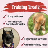 Farm To Pet beef chips dog treats in a 4oz bag, single-ingredient healthy beef snack for training and treats.