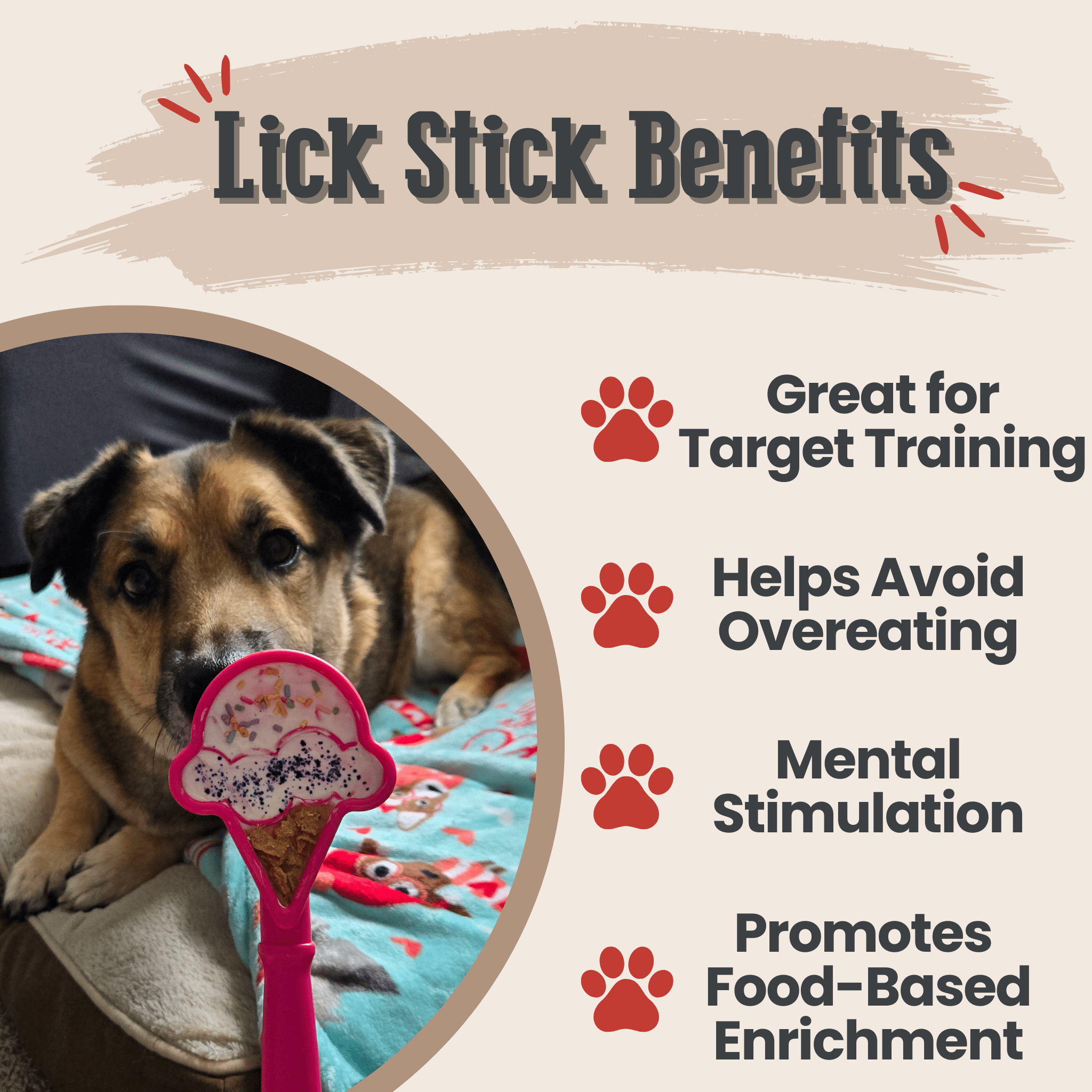 Pink Farm To Pet Lick Stick, an interactive dog training toy with ice cream flavor for engaging and rewarding dogs.