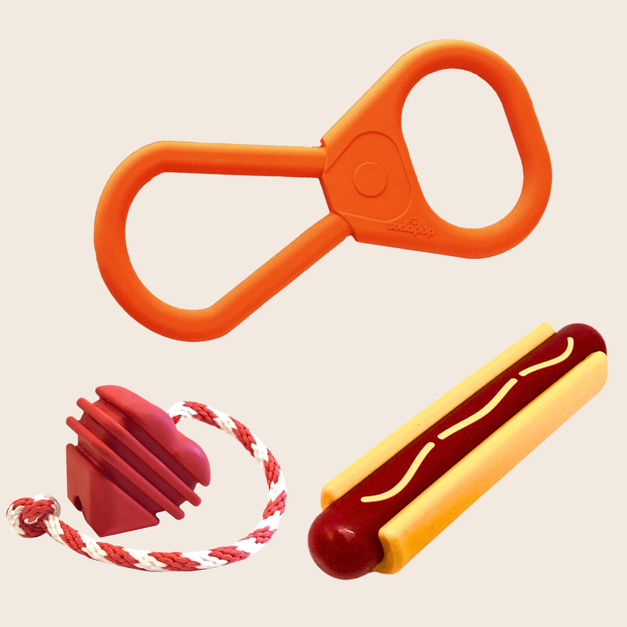 Farm To Pet tug toy for dogs, durable and colorful chew toy designed for active play and tug-of-war fun.
