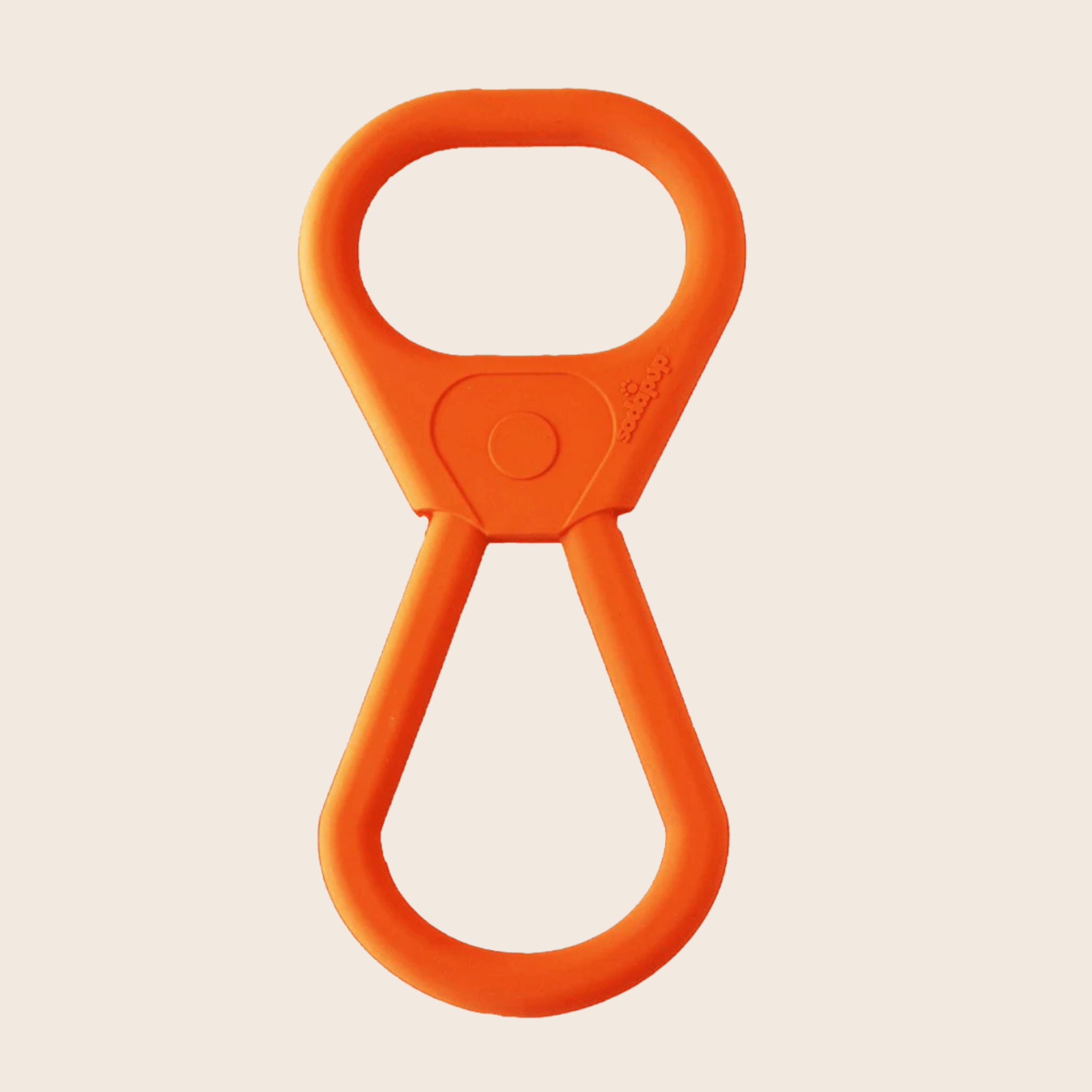 Farm To Pet orange tug toy for dogs, durable and fun chew toy designed for tug-of-war play and interactive chewing.