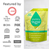 Puracy Baby Shampoo and Body Wash bottle, tear-free formula for gentle cleansing of baby&