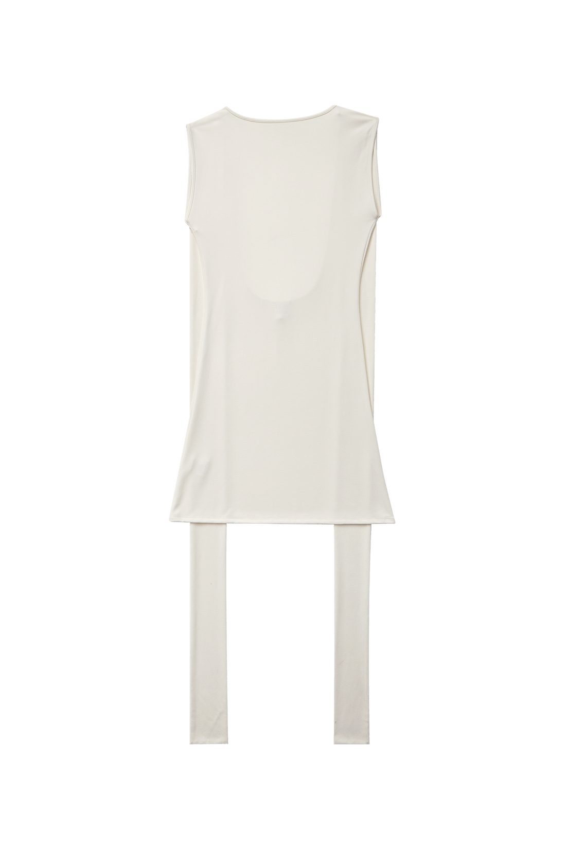 Findmenowthelabel Beatriz mini dress in off-white, featuring a stylish sleeveless design and lightweight fabric.