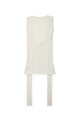 Findmenowthelabel Beatriz mini dress in off-white, featuring a stylish sleeveless design and lightweight fabric.