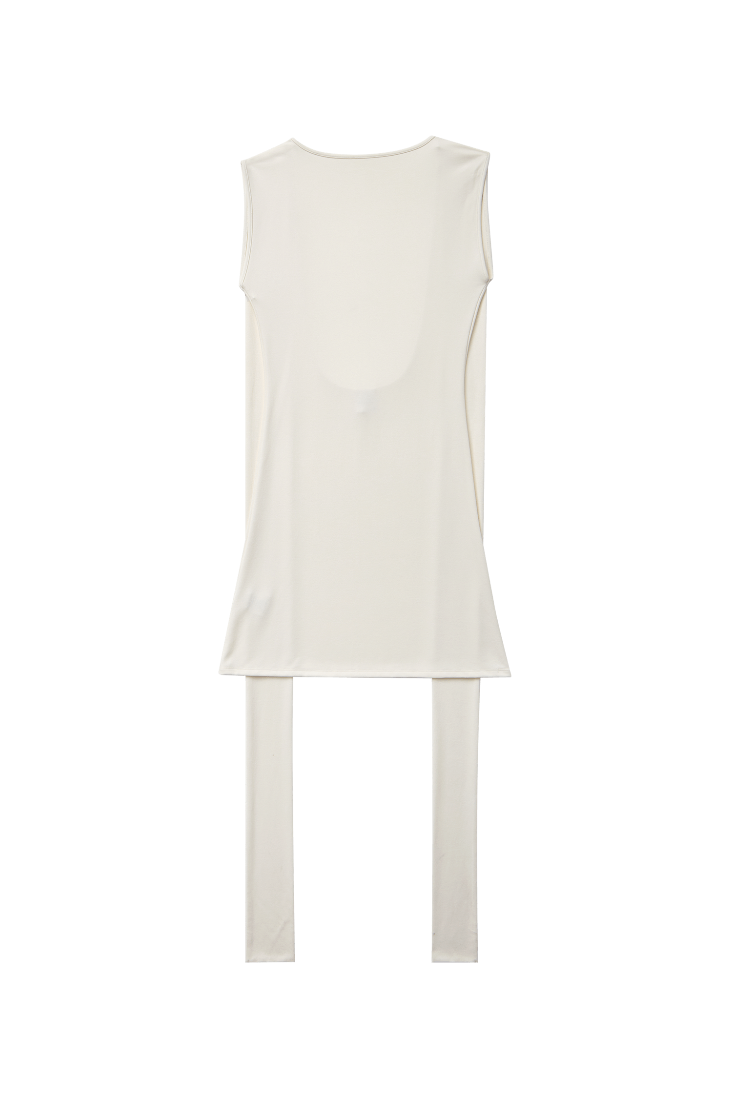 Findmenowthelabel Beatriz mini dress in off-white, featuring a stylish sleeveless design and lightweight fabric.