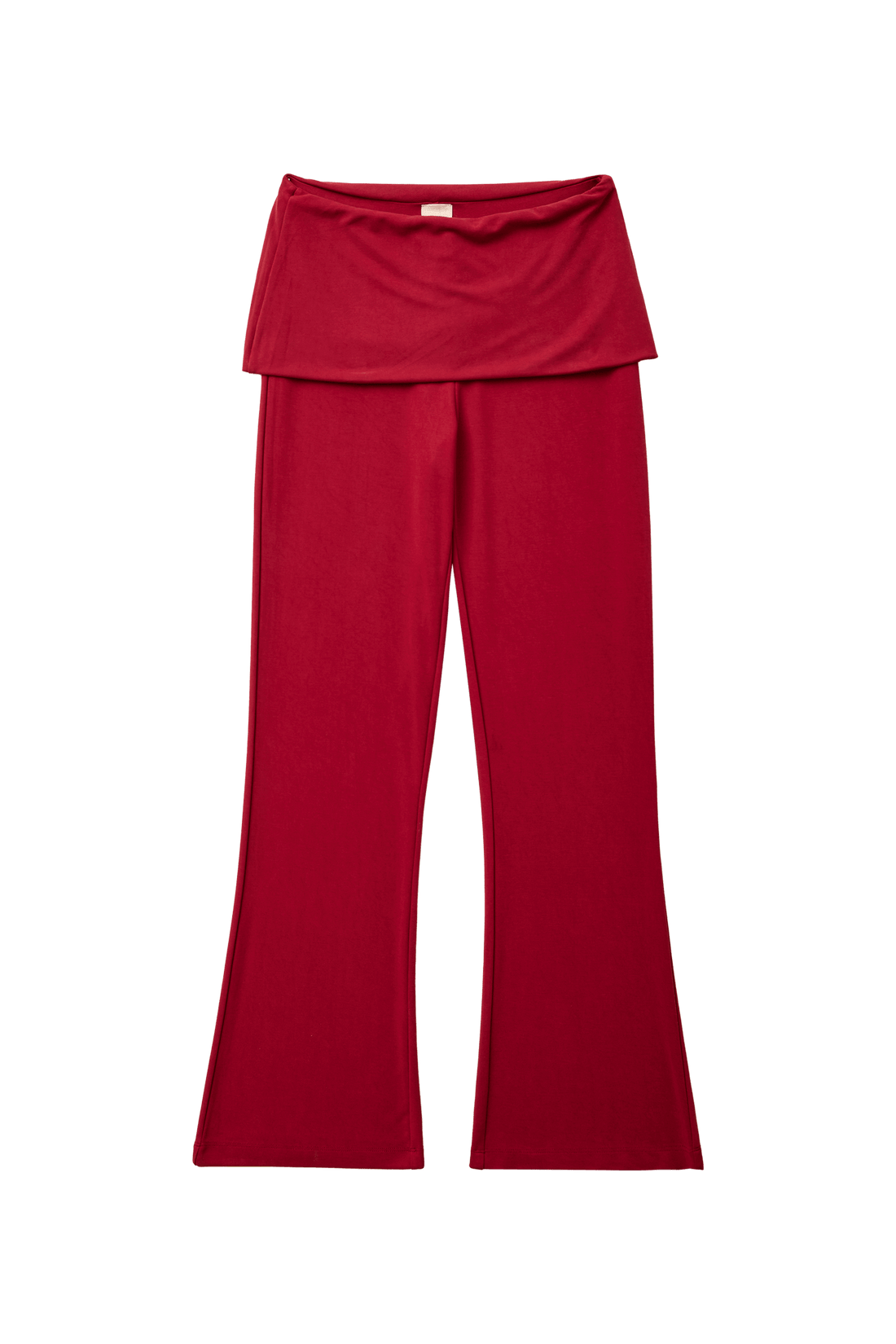 Findmenowthelabel Maru pants in raspberry color, flat lay showing stylish, casual pants with a relaxed fit and vibrant hue.