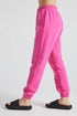 Pink electric fleece joggers by Fitkitty Culture, cozy women&