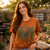 Boho Western-style Roam Free Tee by Fitkitty Culture, casual women&