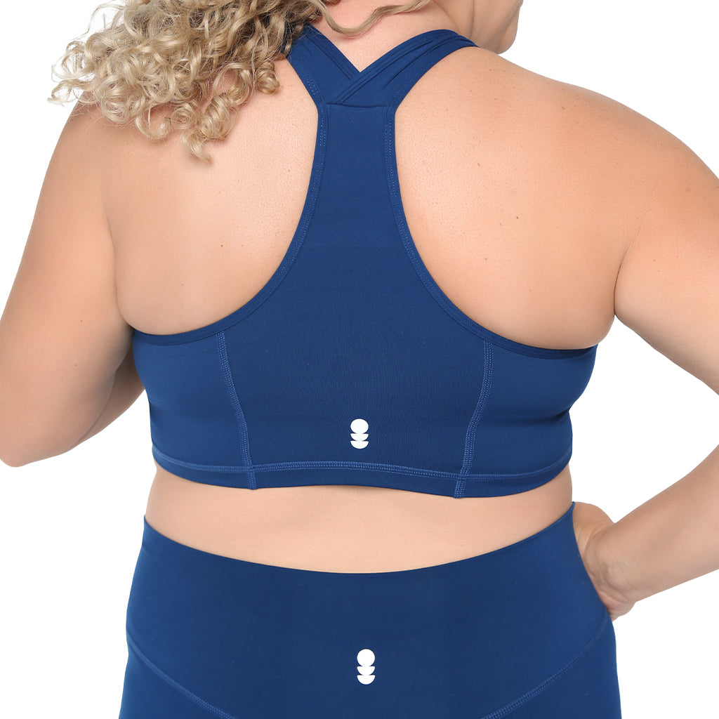 SmoothFit full coverage sports bra by Fitkitty Culture, shown in black with supportive design and wide straps for active wear.