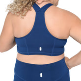 SmoothFit full coverage sports bra by Fitkitty Culture, shown in black with supportive design and wide straps for active wear.