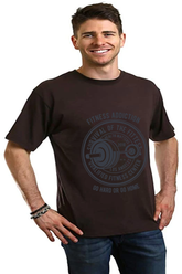 Mens printed short sleeve T-shirt by Spun Bamboo, made from bamboo viscose and organic cotton with graphic design.