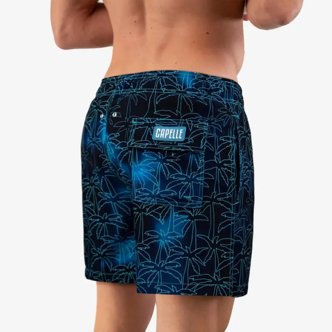 Men’s Premium Compression-Lined Hybrid Shorts – Foggy Palms