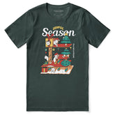 Joyful Season T-Shirt by Yūjin Clothing featuring a vibrant, cheerful graphic design on a comfortable casual T-shirt.