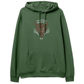 Yūjin Clothing Jingle Hell Christmas hoodie featuring festive holiday design and comfortable fabric, perfect for winter wear.