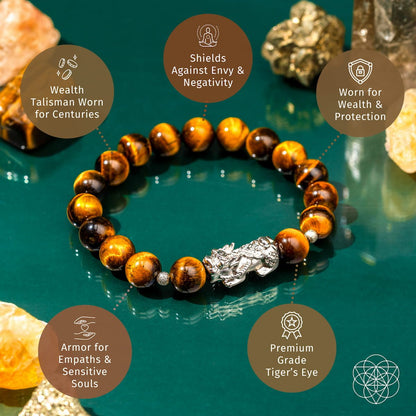 Fortune Flows - Tiger’s Eye &amp; Pixiu Bracelet