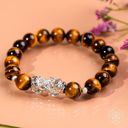 Fortune Flows - Tiger’s Eye &amp; Pixiu Bracelet