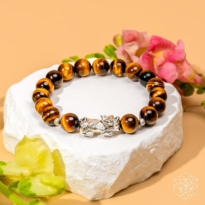 Fortune Flows - Tiger’s Eye &amp; Pixiu Bracelet