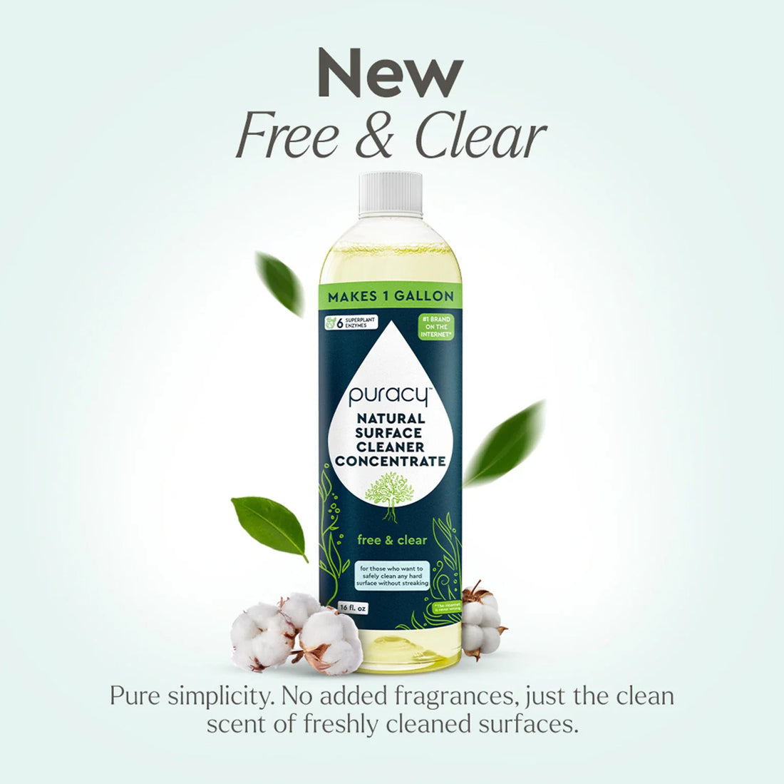Puracy Everyday Multi-Surface Cleaner bottle with label, designed for cleaning various surfaces around the home.