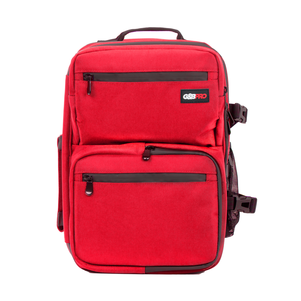 Mid Size Mobile Workstation Backpack with Extending Tray System – Fire Red