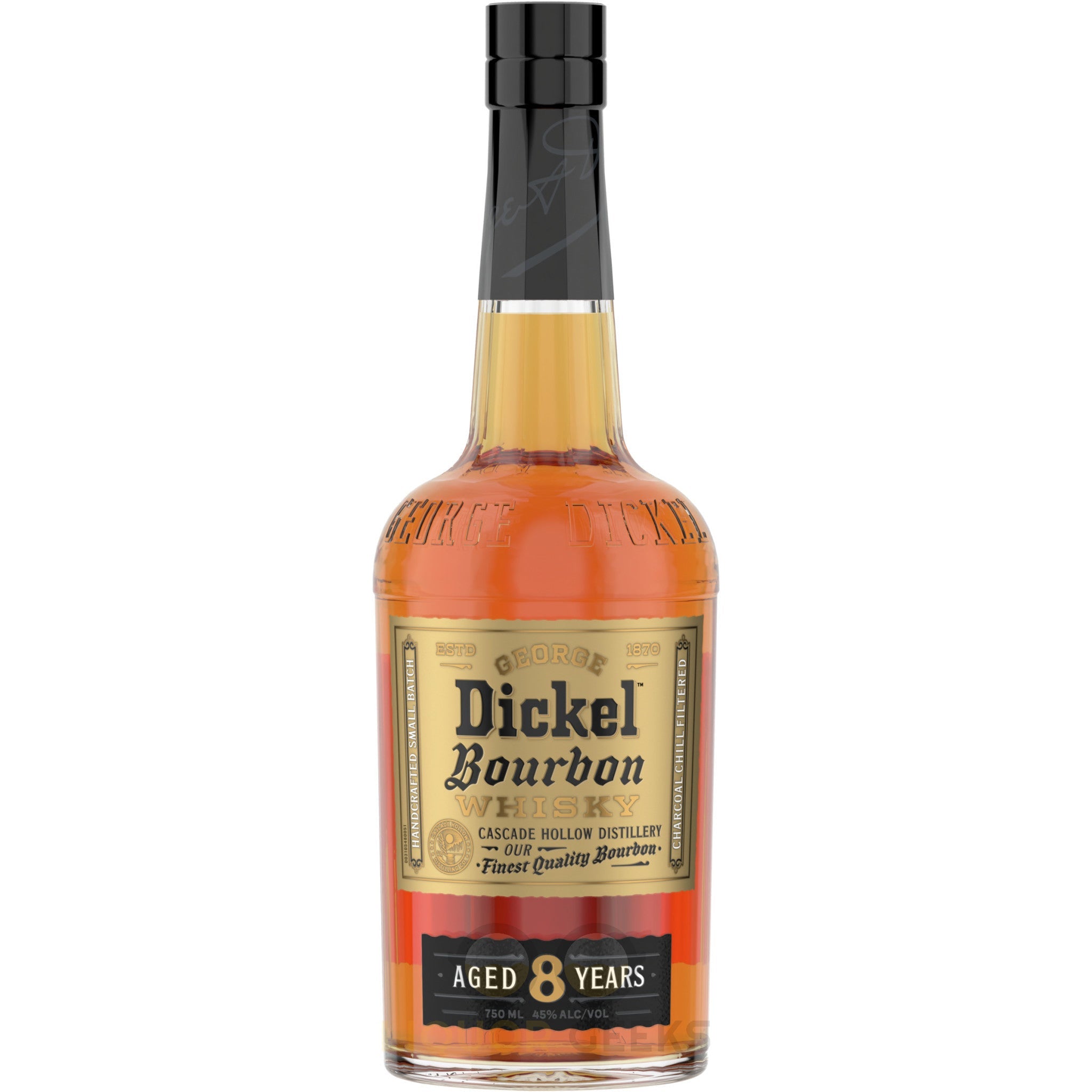 George Dickel Bourbon Handcrafted Small Batch 8 Years Old Whiskey