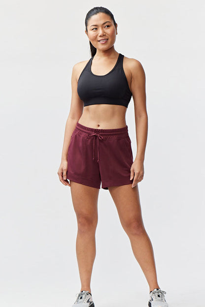 Goal Five G5 Advance 4.5-inch knit shorts in merlot, featuring a comfortable fit and stylish design.