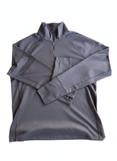 Goal Five Foudy mid-weight long sleeve training zip top in carbon color, featuring a ½ zip and athletic fit.
